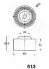 ASHIKA 45-05-513 Tensioner, timing belt